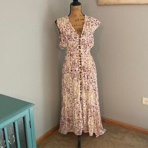 Tiare Hawaii  Dress Lavender and Cream Maxi